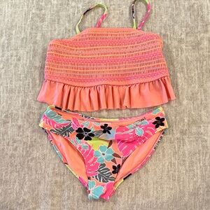 Wonder Nation Coral and Floral Kids Bikini